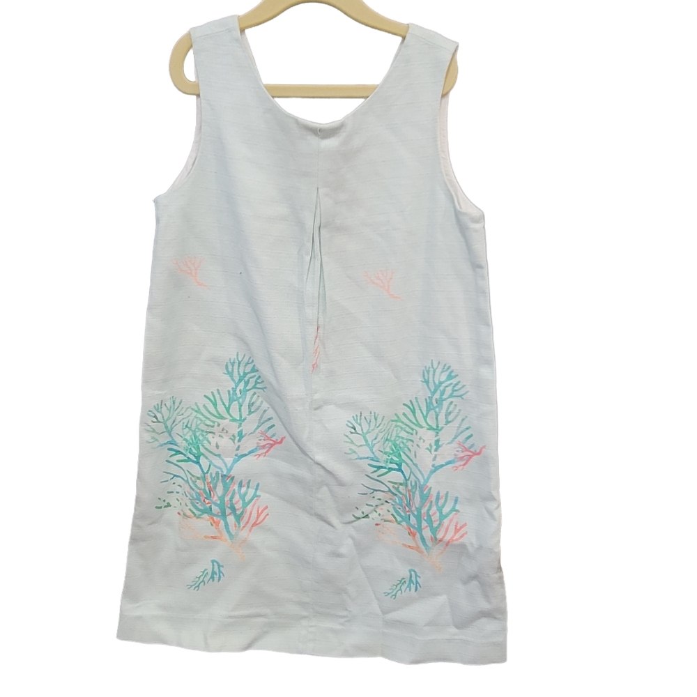 Zara Girls Dress Mermaidcore Summer Sheath Tank Light Blue Coral 11 12 Large